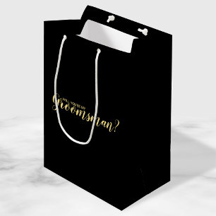 Sacola Para Presentes Média Você Será Meu Padrinho de casamento? Proposta mode