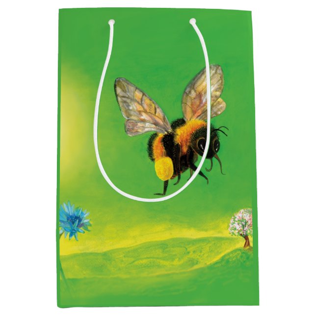 Sacola Para Presentes Média Voo da Bumblebee (Frente)