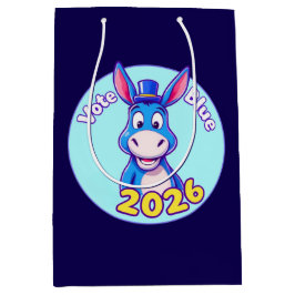 Sacola Para Presentes Média votação azul em 2026