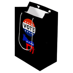 Sacola Para Presentes Média Votar Bag de presente democrata