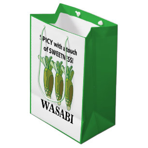 Sacola Para Presentes Média Wasabi Spicy Com Um Toque De Sweetness Wasabi