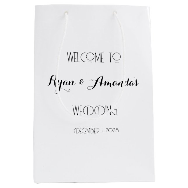 SACOLA PARA PRESENTES MÉDIA WEDDING WELCOME BAG (Frente)