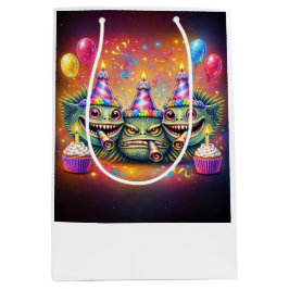 Sacola Para Presentes Média Weird Birthday Fish Heads