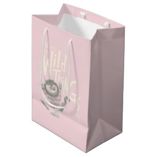 Sacola Para Presentes Média Where the Wild Things Are Quote - Pink