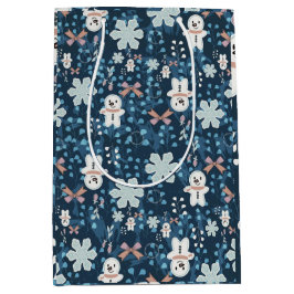 Sacola Para Presentes Média Whimsical Holiday Wrapping Paper Flat Sheet