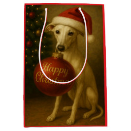 Sacola Para Presentes Média Whippet Christmas gift bag 