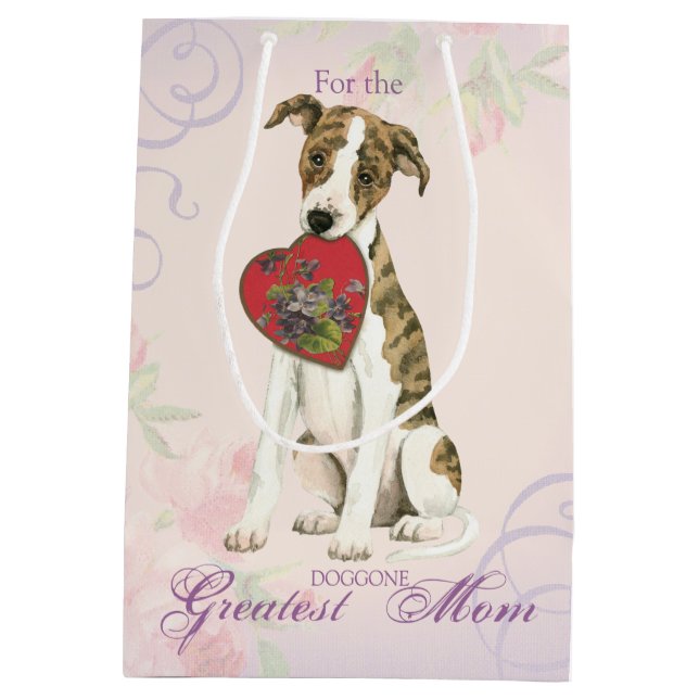 Sacola Para Presentes Média Whippet Heart Mãe (Verso)
