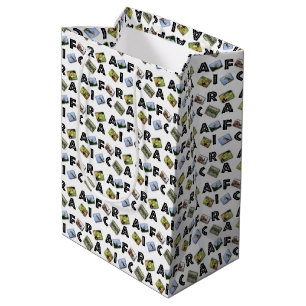 Sacola Para Presentes Média Wild Africa Collage Medium Gift Bag