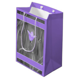 Sacola Para Presentes Média Wildflower azul violeta do Bluebell (Harebell)