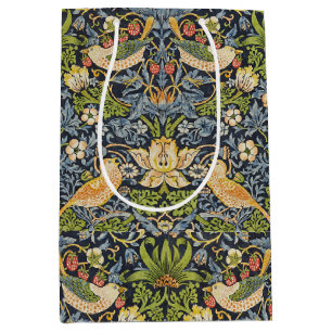Sacola Para Presentes Média William Morris - Padrão Floral Ladrão de Morango