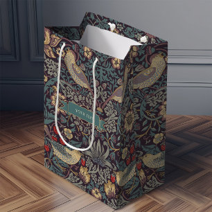 Sacola Para Presentes Média William Morris Strawberry Thef Medium Gift Bag