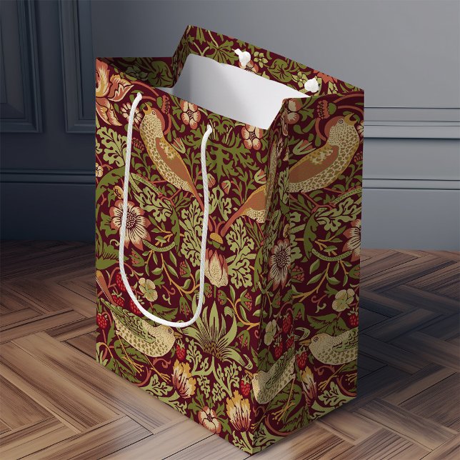 Sacola Para Presentes Média William Morris Strawberry Thef Medium Gift Bag (Criador carregado)