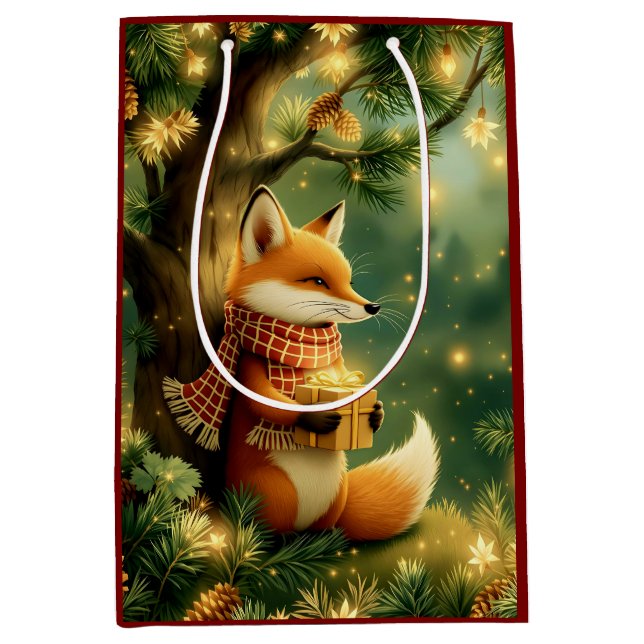 Sacola Para Presentes Média Winter in the Pines (Frente)