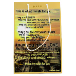 Sacola Para Presentes Média WISH Medium Gift Bag, da Poeta Adiela Akoo