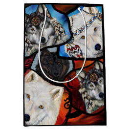 SACOLA PARA PRESENTES MÉDIA WOLF ART