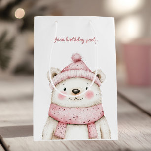 Sacola Para Presentes Média Wonderland White Bear
