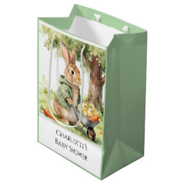 Sacola Para Presentes Média Woodland Bunny Baby Shower