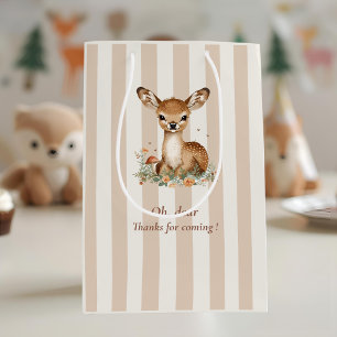 Sacola Para Presentes Média Woodland Deer Obrigado Floresta Russa