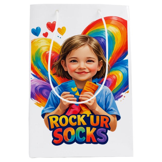 Sacola Para Presentes Média World Down Syndrome Day (Frente)