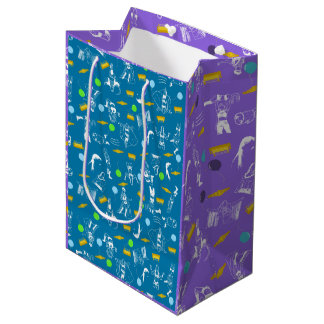 Sacola Para Presentes Média Wrestling Themed Birthday Gift Wrap Party