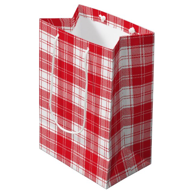 Sacola Para Presentes Média Xadrez (Frente inclinada)