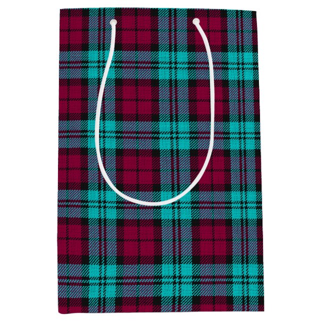 Sacola Para Presentes Média Xadrez Red Campbell Tartan Blackwatch (Frente)