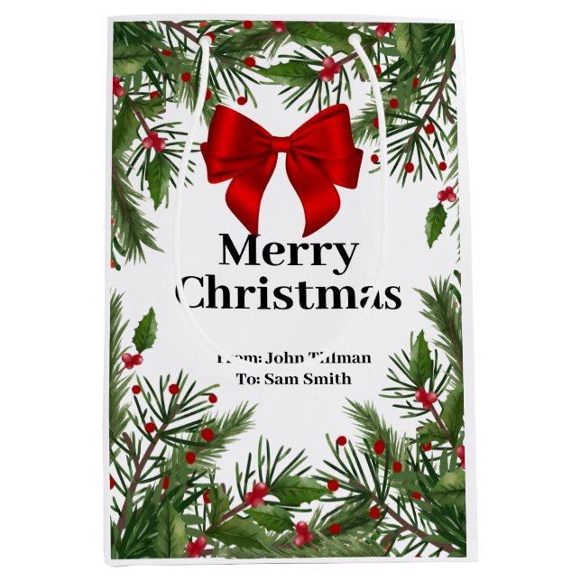 SACOLA PARA PRESENTES MÉDIA XMAS GIFT BAG (Frente)