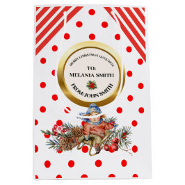 SACOLA PARA PRESENTES MÉDIA XMAS GIFT BAG