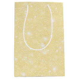Sacola Para Presentes Média Yellow Glitter Birthday