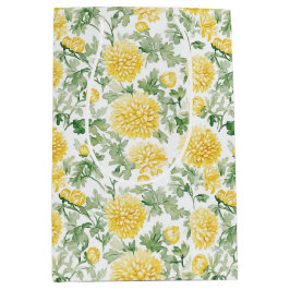 Sacola Para Presentes Média Yellow Marigold Flowers Bridal Shower