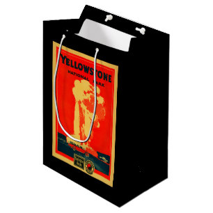 Sacola Para Presentes Média Yellowstone, poster fiel velho da propaganda