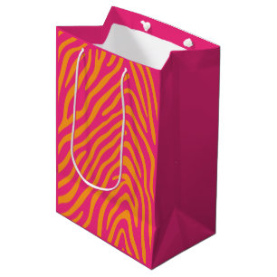 Sacola Para Presentes Média Zebra Strike Muda para Quaisquer Cores