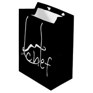 Sacola Para Presentes Média Zee Chef Negro MGB