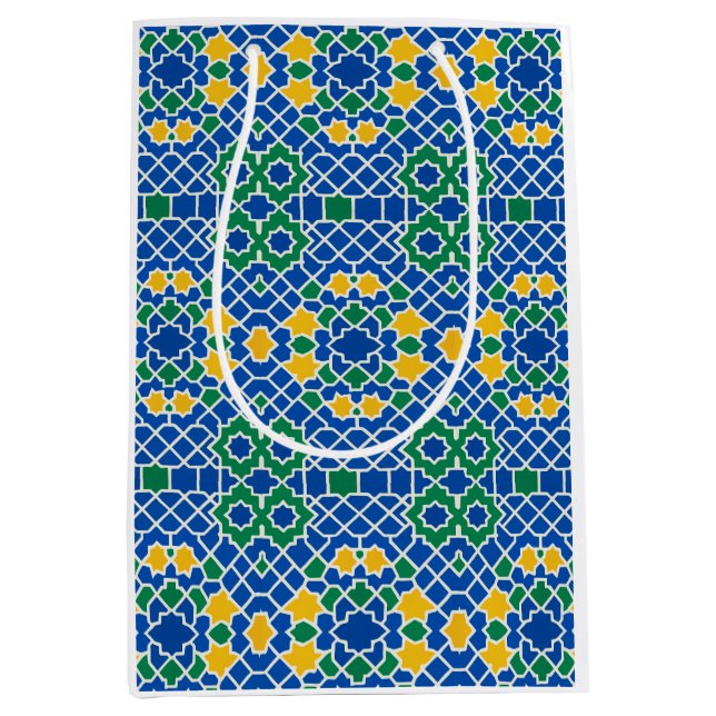 Sacola Para Presentes Média zelij marroquino (Frente)