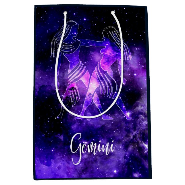 Sacola Para Presentes Média Zodiac: Gemini (Frente)