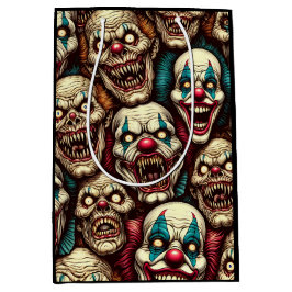Sacola Para Presentes Média Zombie Abandonado, Palhaço Assustador de Spooky