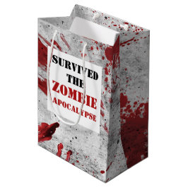 Sacola Para Presentes Média Zombie Apocalypse Sanguíneo Bag Dotado