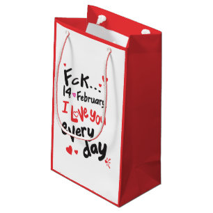 Sacola Para Presentes Pequena 14 de fevereiro, eu te amo todos os dias