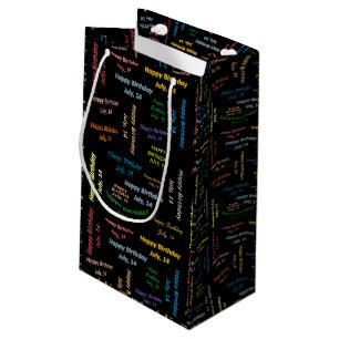 Sacola Para Presentes Pequena 14 de julho, Bag do Presente de Aniversário
