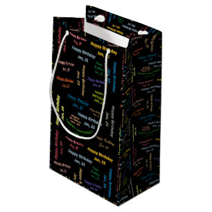 Sacola Para Presentes Pequena 25 de janeiro, Bag do Presente de Aniversário
