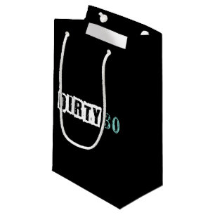 Sacola Para Presentes Pequena 30 Teal Blue Dirty 30 Party