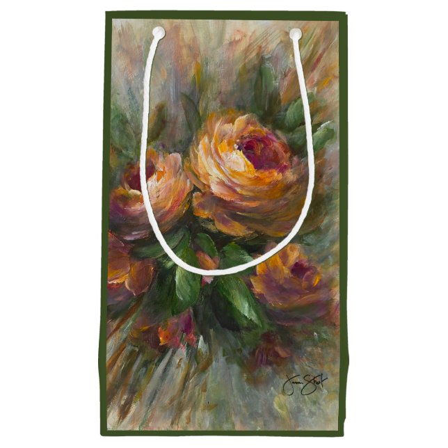 Sacola Para Presentes Pequena 315 Rosas (Frente)