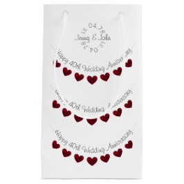 Sacola Para Presentes Pequena 40ª bolsa de presente de rubi do aniversário de ca