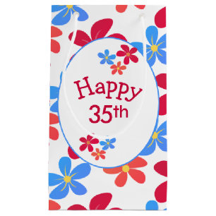 Sacola Para Presentes Pequena 45.º aniversário das urnas de branco