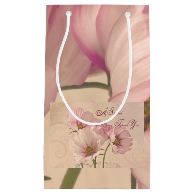 Sacola Para Presentes Pequena 4 Cosmos A Especial Obrigado (Frente)