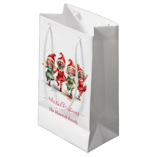 Sacola Para Presentes Pequena 4 Fotos dos elfos de Natal