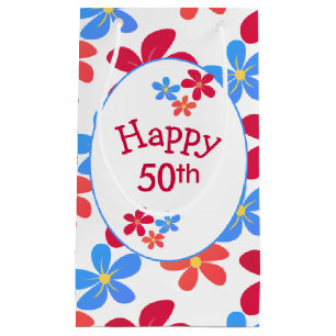 Sacola Para Presentes Pequena 50º aniversário das urnas em branco