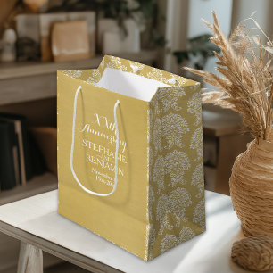 Sacola Para Presentes Pequena 50º ou Outro Aniversário de Casamento Personalizad