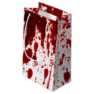 Sacola Para Presentes Pequena 5lx3wx8.5h Pequeno Saco Sangue Splatter G