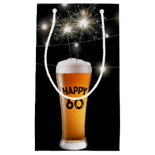 Sacola Para Presentes Pequena 60.o Aniversário da cerveja